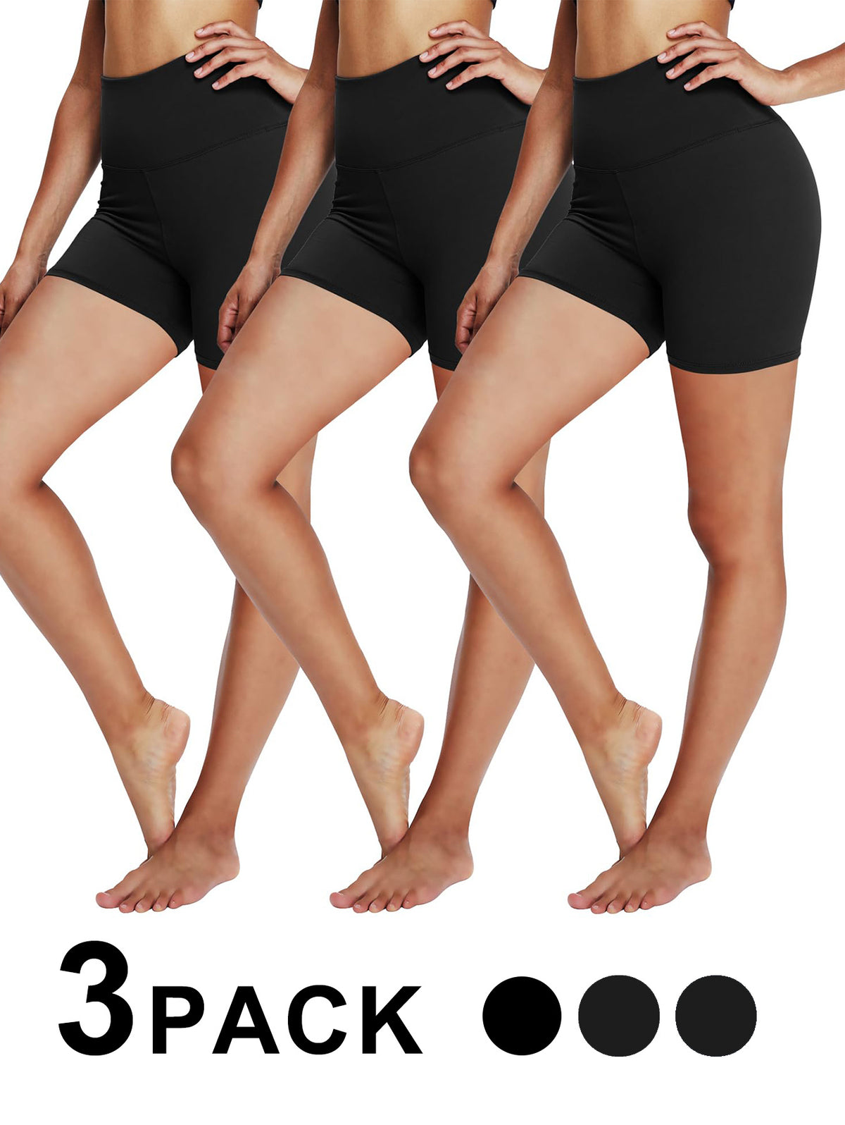 Leggings - 3 Points High Waist 3 Black - kinko