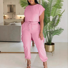 European And American Leisure Suit Top And Trousers - kinko