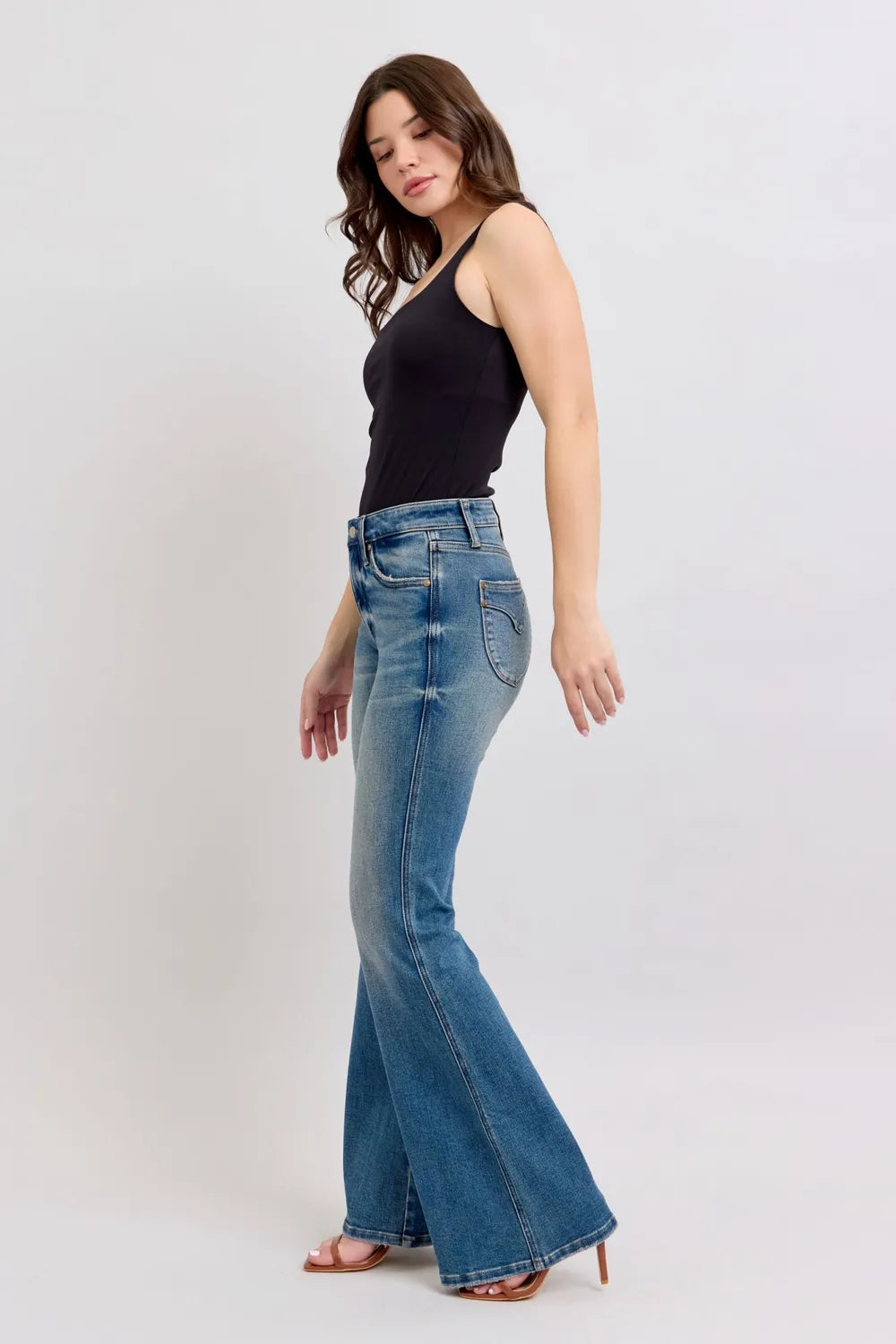 Judy Blue MR Tummy Control Vintage Wash Jeans - kinko