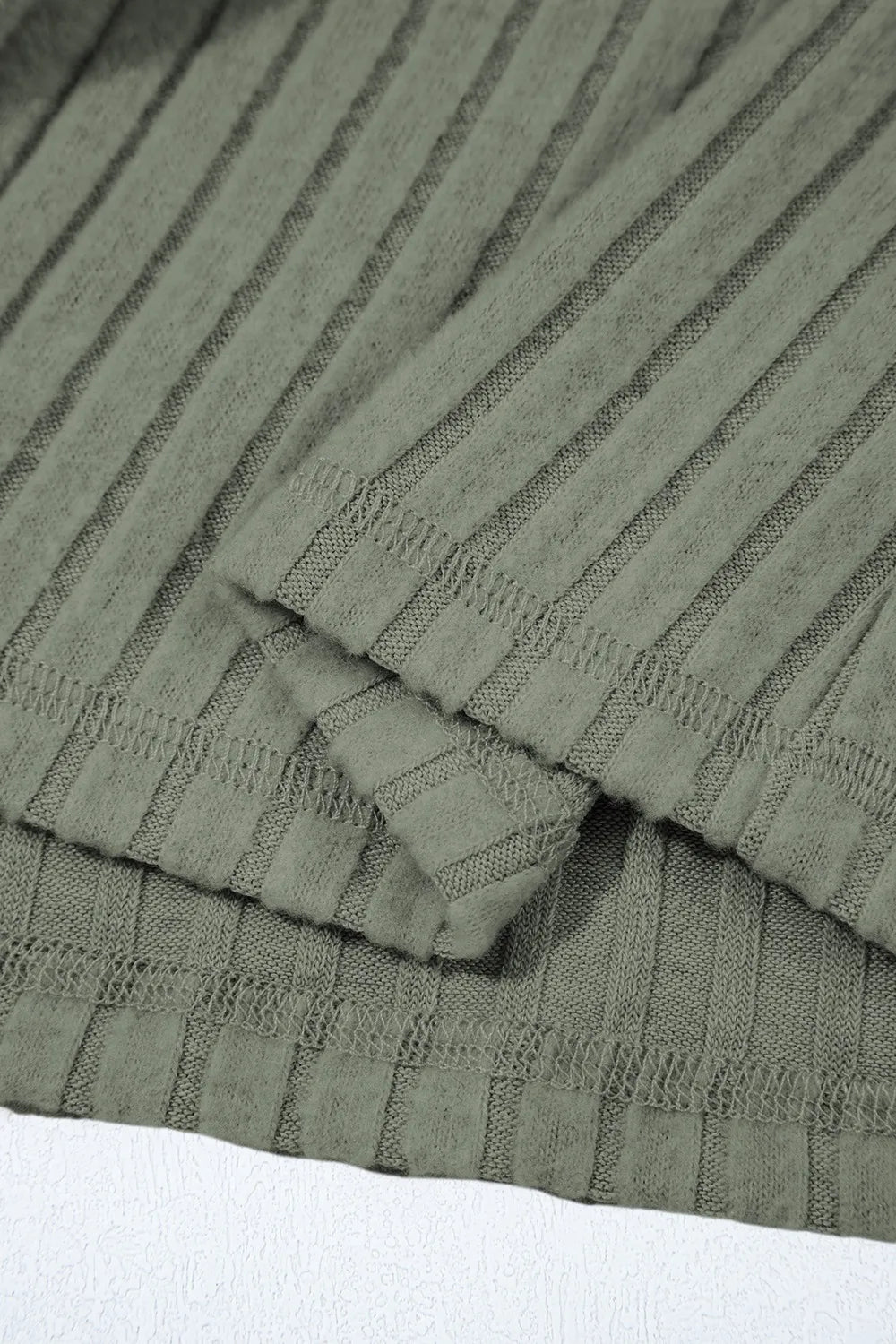 Ribbed Knit Button-Up Cardigan - kinko