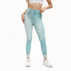 Retro Printed High Waist Tight Leggings Comfortable Stretch Sports Yoga Pants - kinko