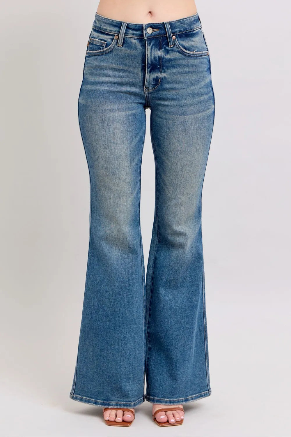 Judy Blue MR Tummy Control Vintage Wash Jeans - kinko