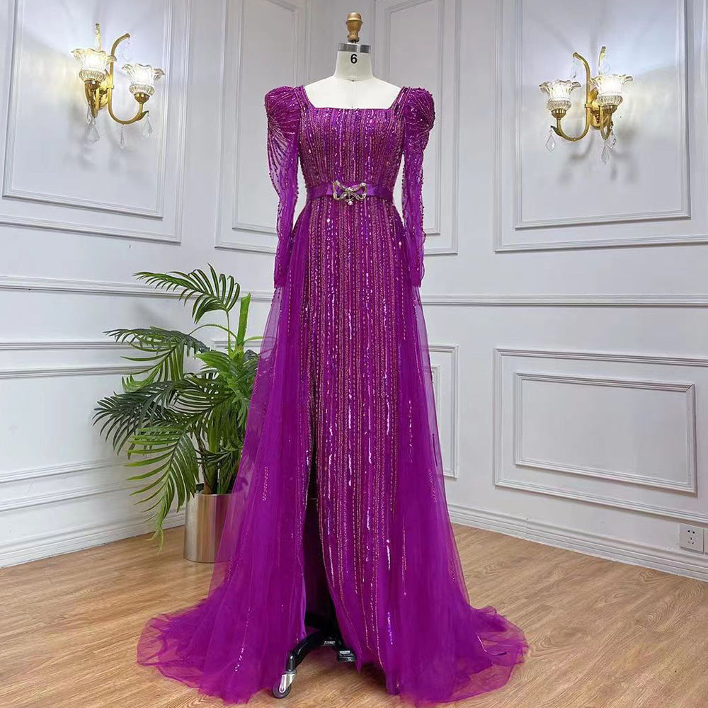 Rose Red Host Performance Evening Dress - kinko