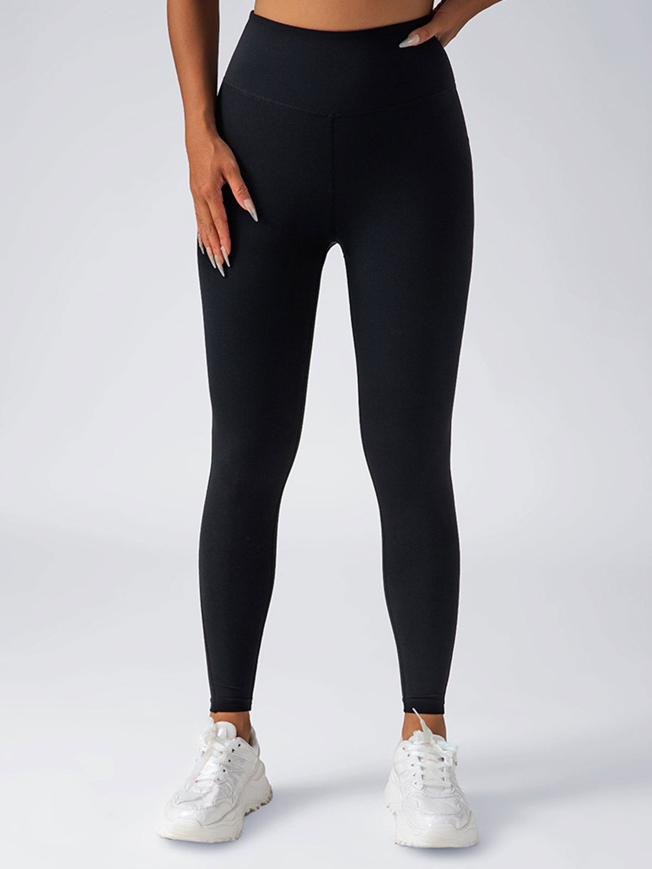 5pack Solid-color Yoga Pants - kinko