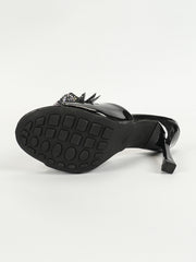 Round Toe Outer Single Stiletto Heel Women Sandals Solid Color Open Toe Sandals - kinko Global Holdings inc