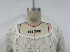 Sommerliche Damenstrickwaren Strandmode Damen einfarbig gestrickte Strandbikini-Badebluse