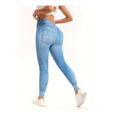 Retro Printed High Waist Tight Leggings Comfortable Stretch Sports Yoga Pants - kinko