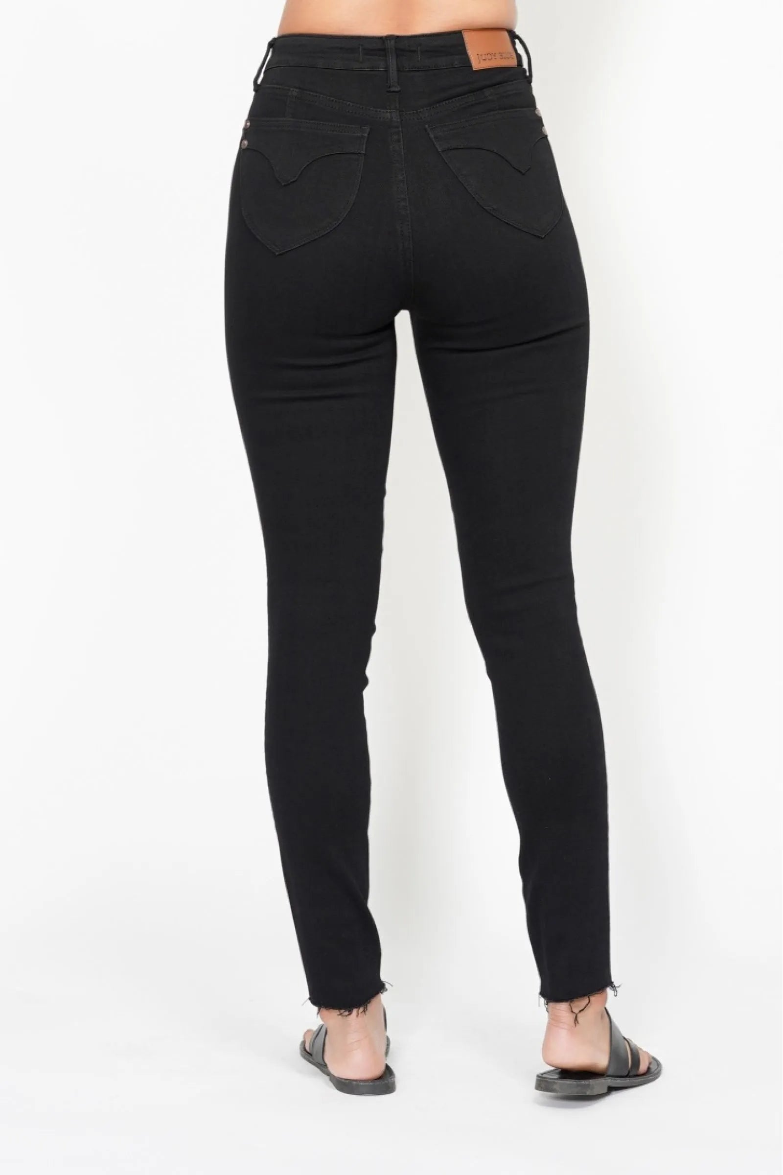 Judy Blue Full Size High Waisted Tummy Control Shield Pockets Skinny Jeans Plus Size - kinko