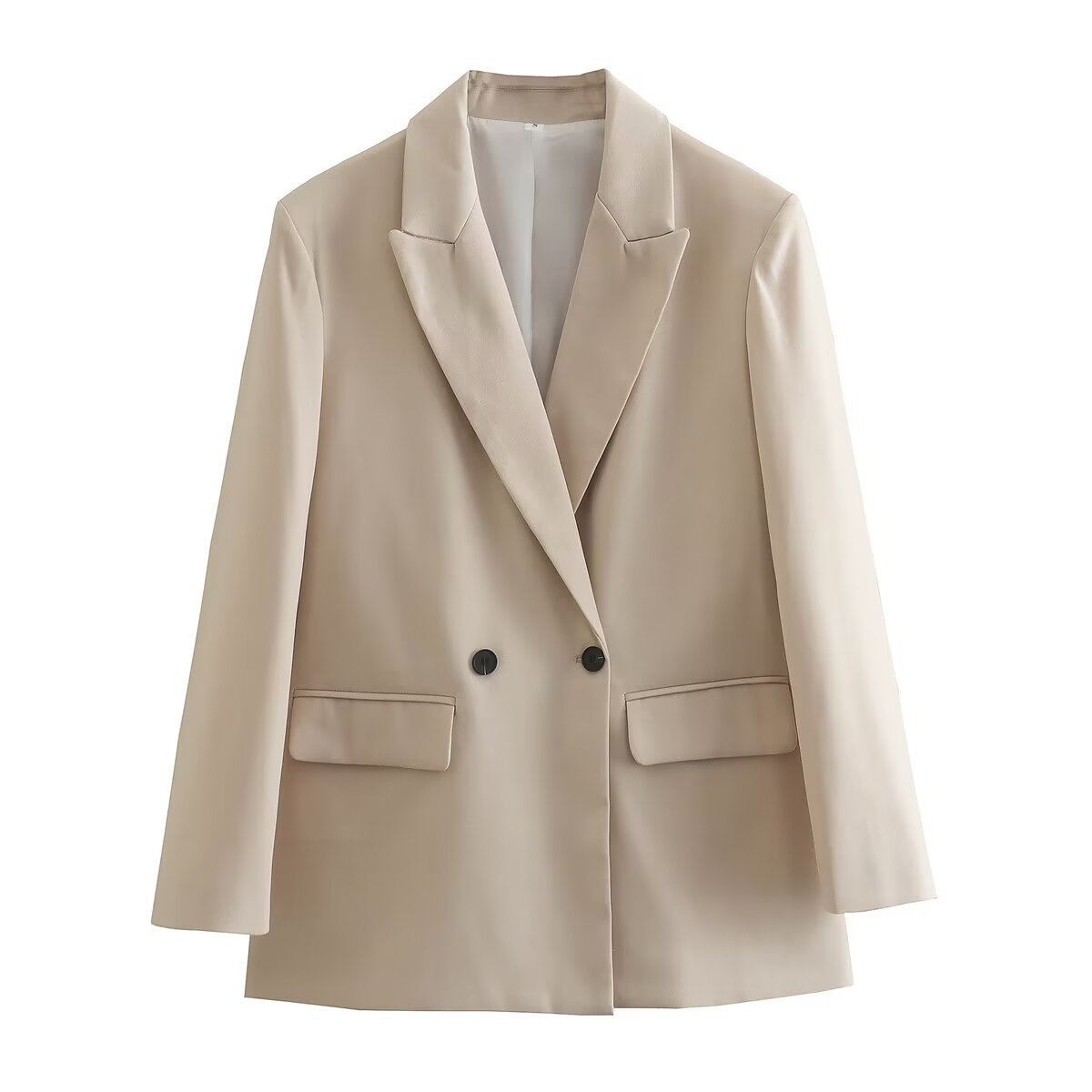 Loose Casual Double Breasted Blazer - kinko