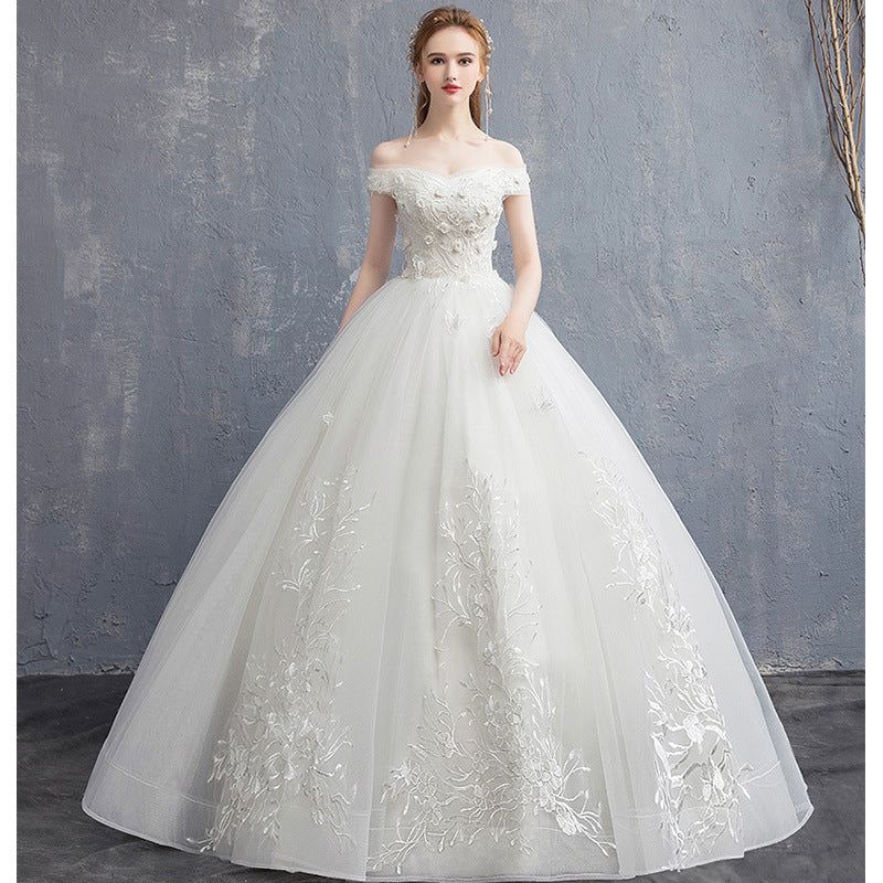 One-shoulder Bride Was Thin, High-waisted, Pregnant Women, Simple And Small, Tailed - kinko