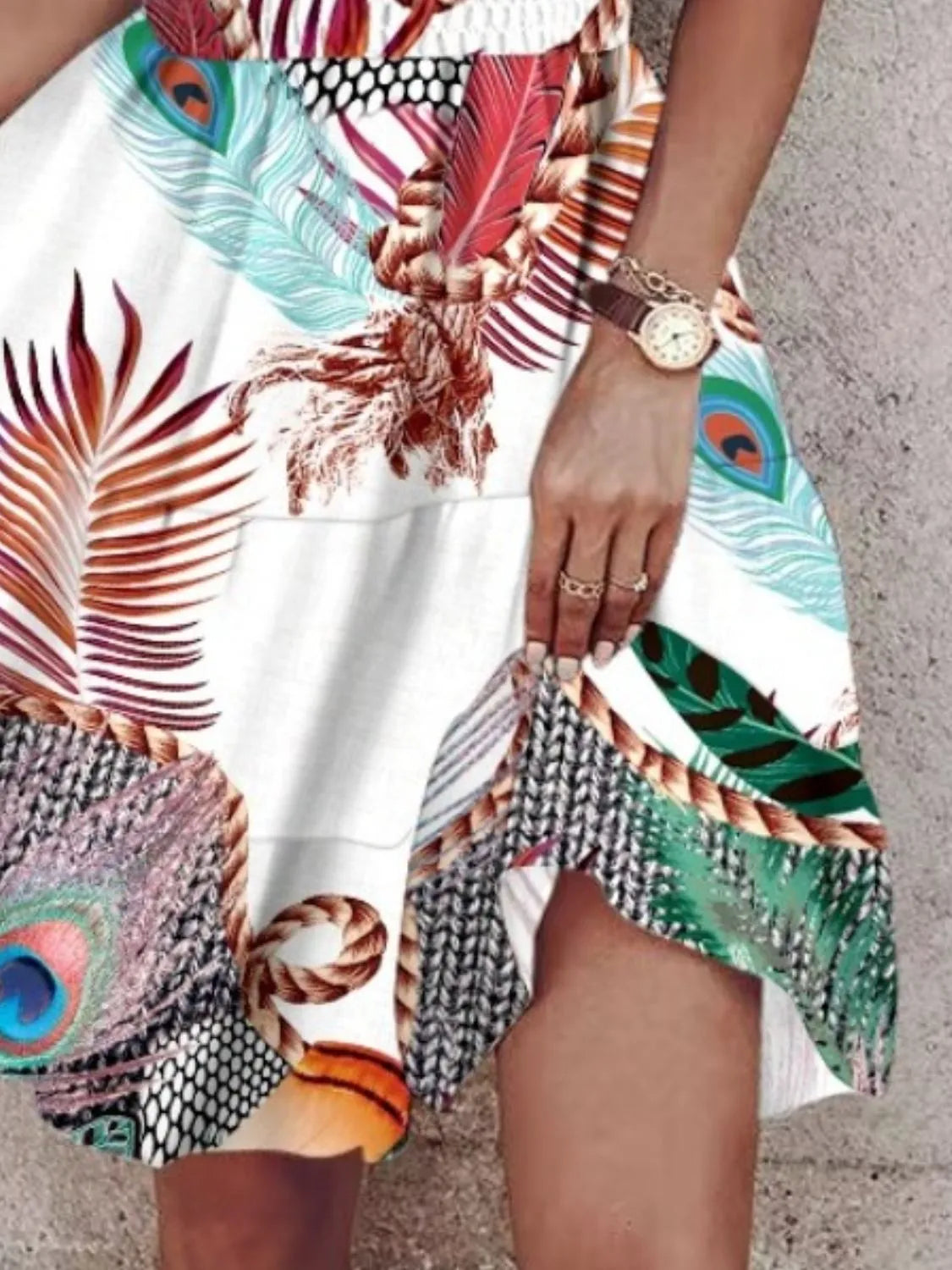 Paisley Print Halter Neck Mini Dress - kinko