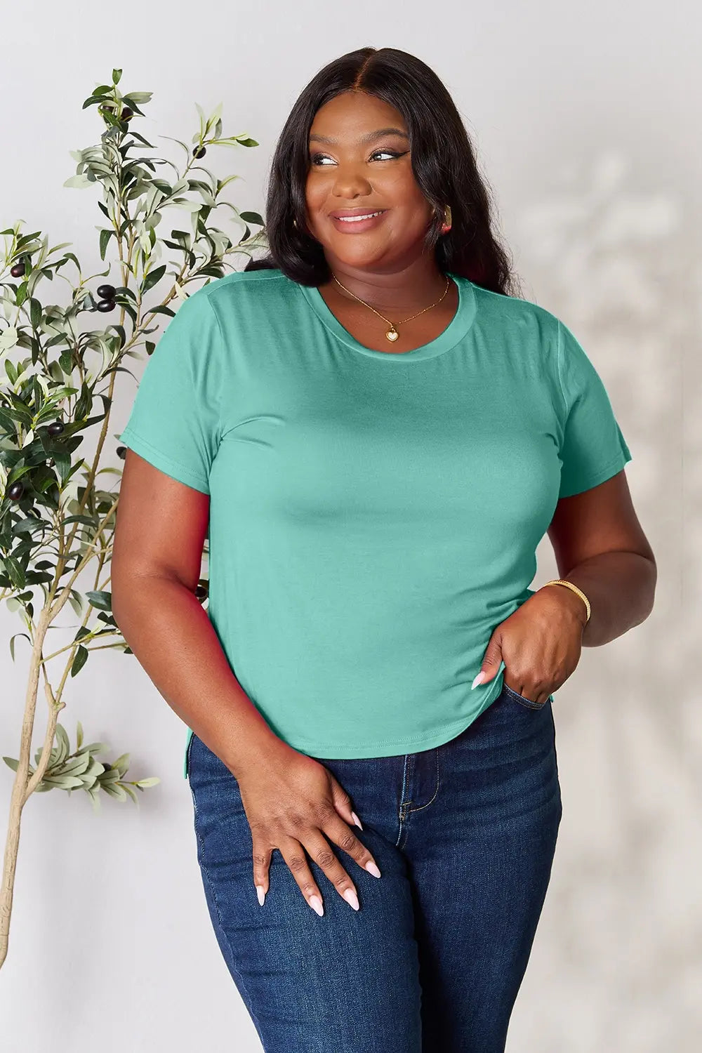Basic Bae Full Size Round Neck Short Sleeve T-Shirt - kinko
