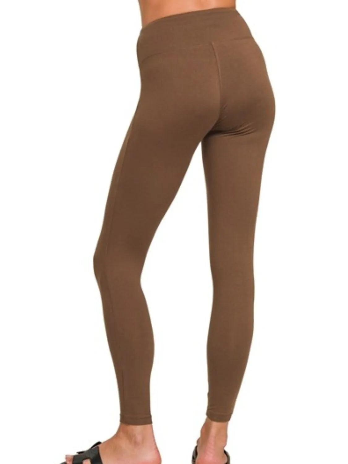 Zenana Microfiber Waistband Leggings - kinko