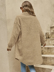 Collared Button Down Coat - kinko