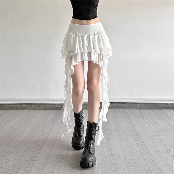 Pure Hot Girl All-Matching-Rock mit hoher Taille und unregelmäßigem Schnitt