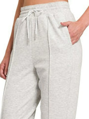 Zenana Drawstring Sweatpants with Pockets - kinko
