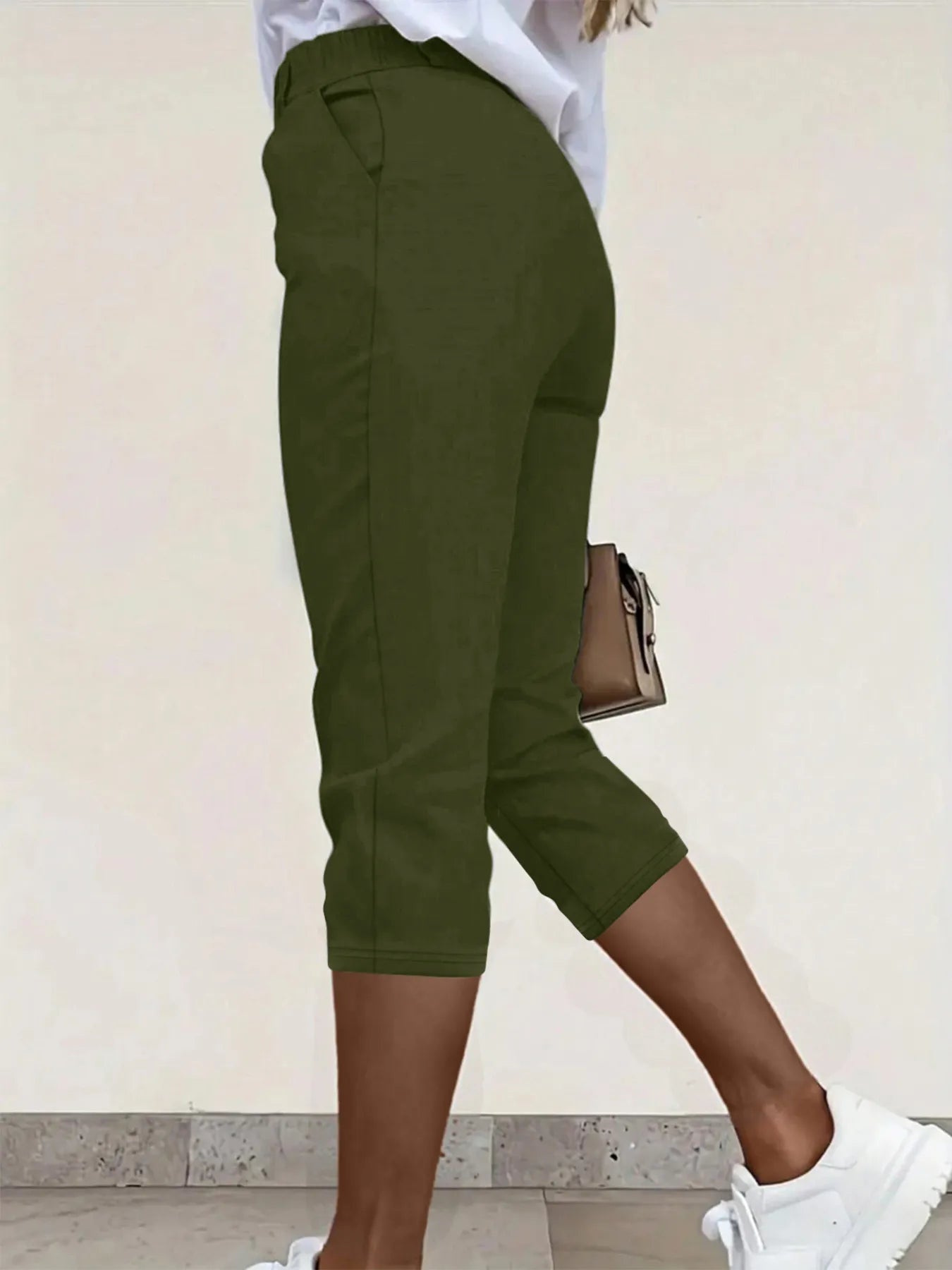 Pleated Detail Pants with Pockets - kinko