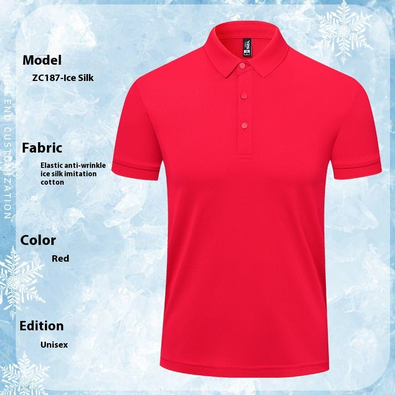 Summer Ice Silk Polo Shirt Overalls - kinko