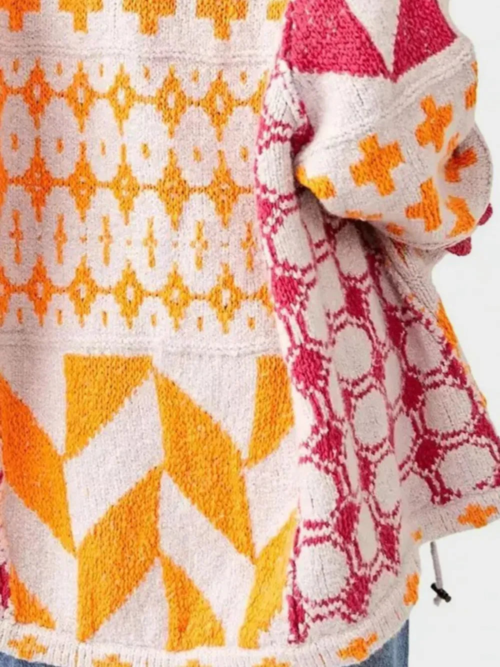 Collared Neck Long Sleeve Cardigan - kinko