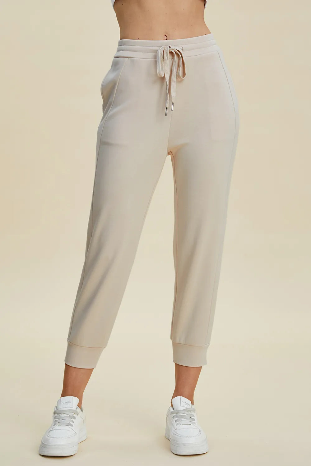 Basic Bae Full Size Air Scuba Drawstring High Waist Cropped Pants - kinko