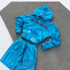 Long Sleeve Pullover Hoodie Two-piece Set - kinko