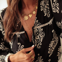 Women's Long-sleeved Printed Cotton Shirt - kinko