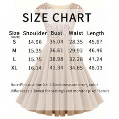Women's Elegant Sequin V Neck Cap Sleeves Pleated Evening Cocktail Dress - kinko