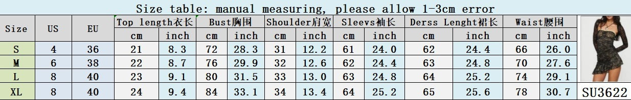Women's Tube Top Long Sleeve Dress - kinko
