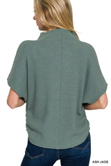 Zenana Mock Neck Top and Pants Sweater Set - kinko