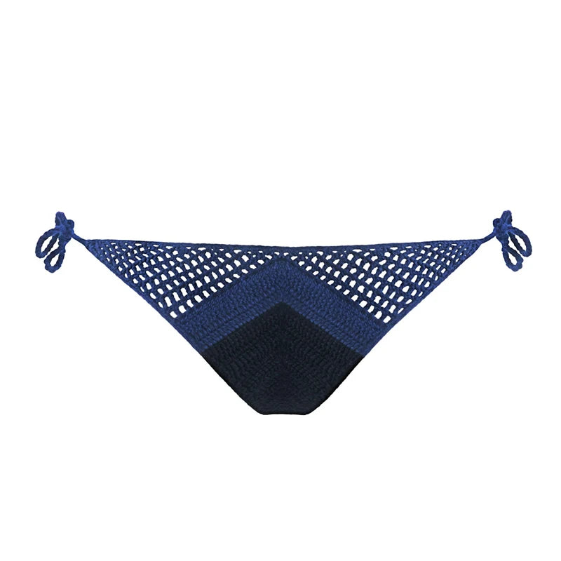 High Quality Cotton Crochet Micro Bikinis Set Cute Bathing Suit Women Chevron Swimwear Brazil Side Tie Bottom Sexy Nice Swimsuit