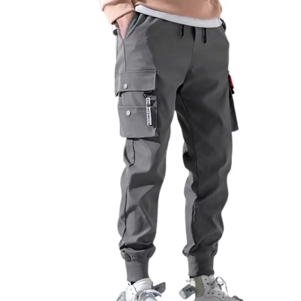 50%HOTMen's Jogging Overalls Casual Hip Hop Pocket Men's Pants Solid Color Thin Spring Summer Men's Sports Pants