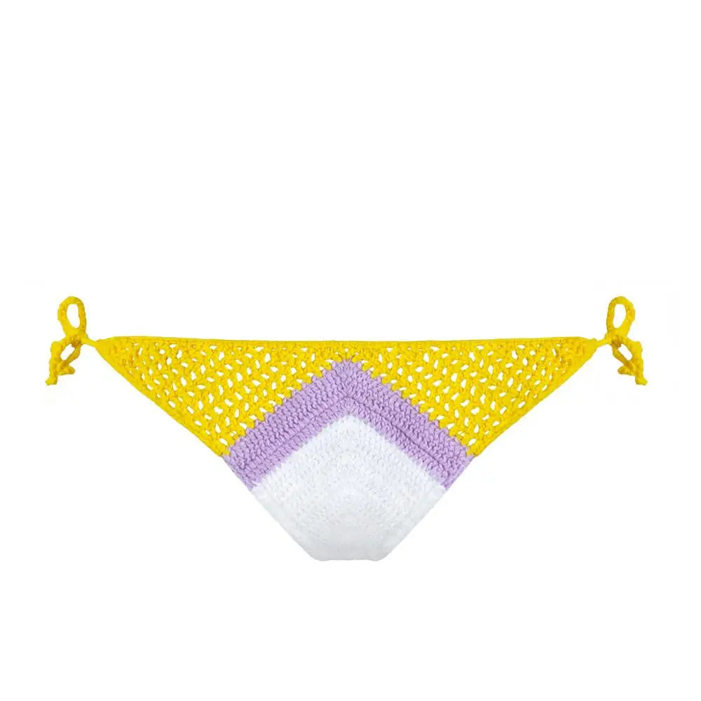 High Quality Cotton Crochet Micro Bikinis Set Cute Bathing Suit Women Chevron Swimwear Brazil Side Tie Bottom Sexy Nice Swimsuit