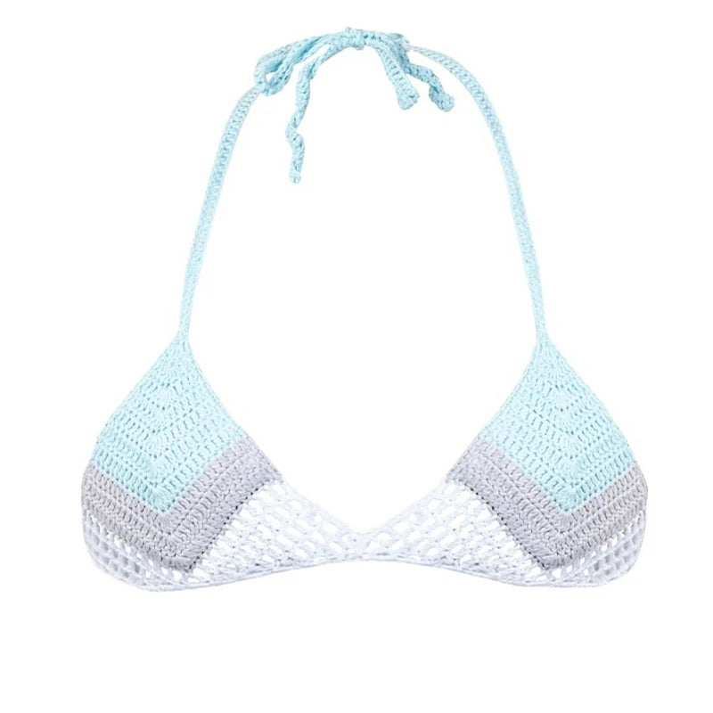 High Quality Cotton Crochet Micro Bikinis Set Cute Bathing Suit Women Chevron Swimwear Brazil Side Tie Bottom Sexy Nice Swimsuit