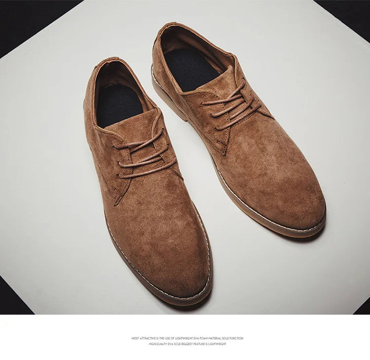 Men Shoes England Trend Casual Shoes Male Suede Oxford Boots Wedding Leather Dress Shoes Men Flats Zapatillas Hombre Plus Size