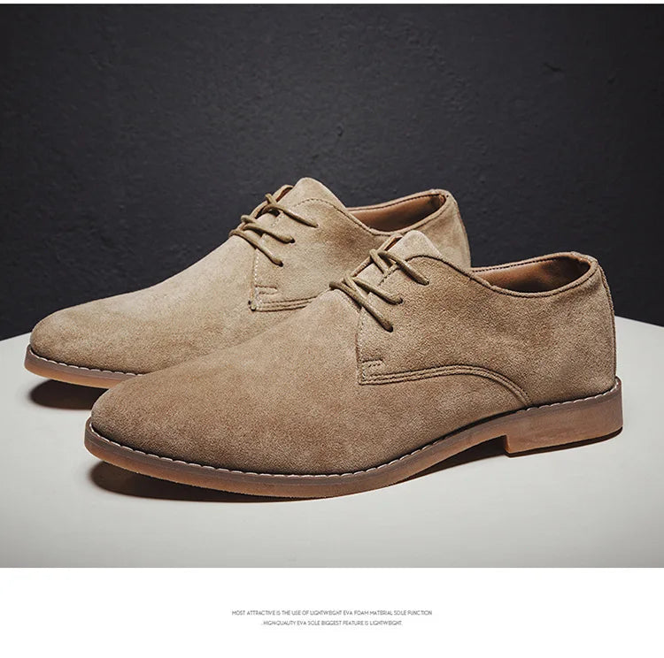 Men Shoes England Trend Casual Shoes Male Suede Oxford Boots Wedding Leather Dress Shoes Men Flats Zapatillas Hombre Plus Size