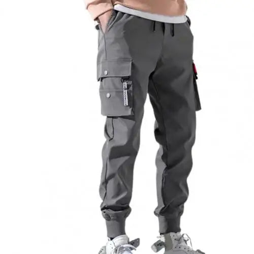 50%HOTMen's Jogging Overalls Casual Hip Hop Pocket Men's Pants Solid Color Thin Spring Summer Men's Sports Pants