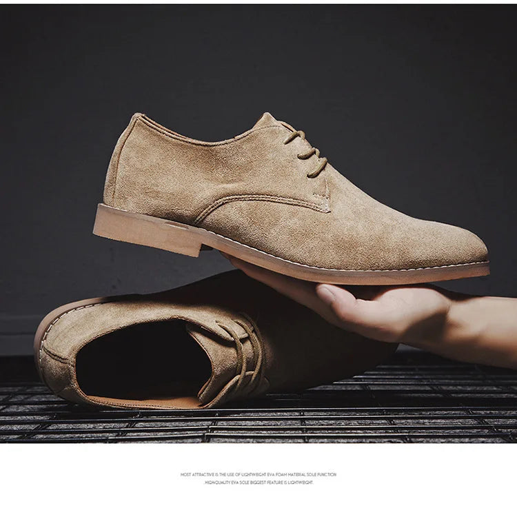 Men Shoes England Trend Casual Shoes Male Suede Oxford Boots Wedding Leather Dress Shoes Men Flats Zapatillas Hombre Plus Size