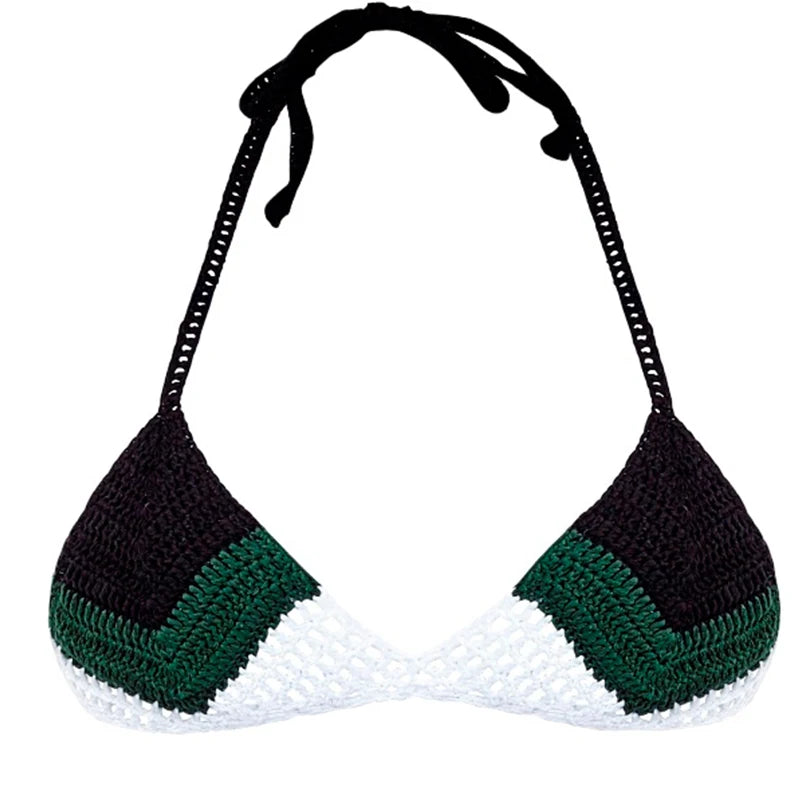 High Quality Cotton Crochet Micro Bikinis Set Cute Bathing Suit Women Chevron Swimwear Brazil Side Tie Bottom Sexy Nice Swimsuit