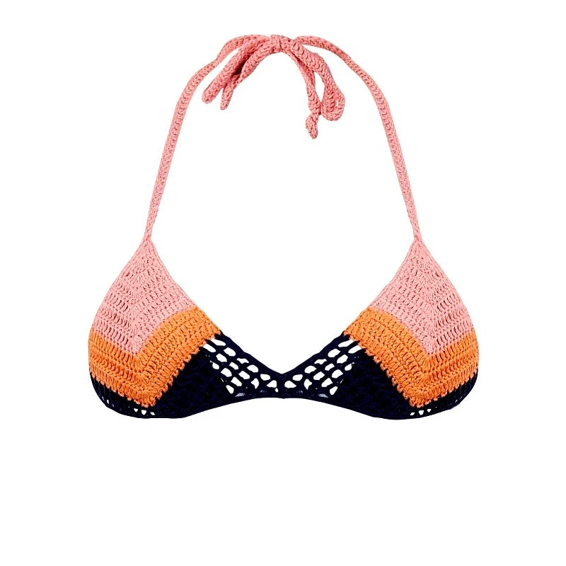 High Quality Cotton Crochet Micro Bikinis Set Cute Bathing Suit Women Chevron Swimwear Brazil Side Tie Bottom Sexy Nice Swimsuit