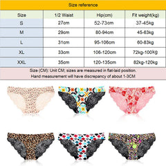 5Pcs Underwear Women Panties Cotton Underwear Briefs Sexy Panties Women Lace Lingeries Cueca Calcinhas Shorts Underpants Girls