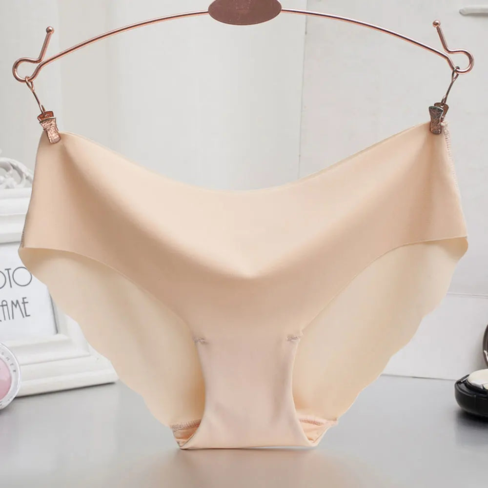 Women Panties Underwear Ultra-thin Viscose Seamless Briefs For Women's Comfort low-Rise Ruffles Sexy Lingerie Summer New Hot