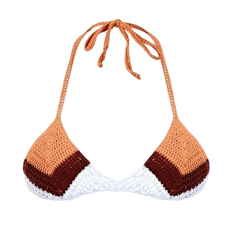 High Quality Cotton Crochet Micro Bikinis Set Cute Bathing Suit Women Chevron Swimwear Brazil Side Tie Bottom Sexy Nice Swimsuit
