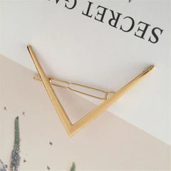 New  Barrettes Hair Styling Accessories for Women  Gold Color Letter "V" Shape Women Hair Clip