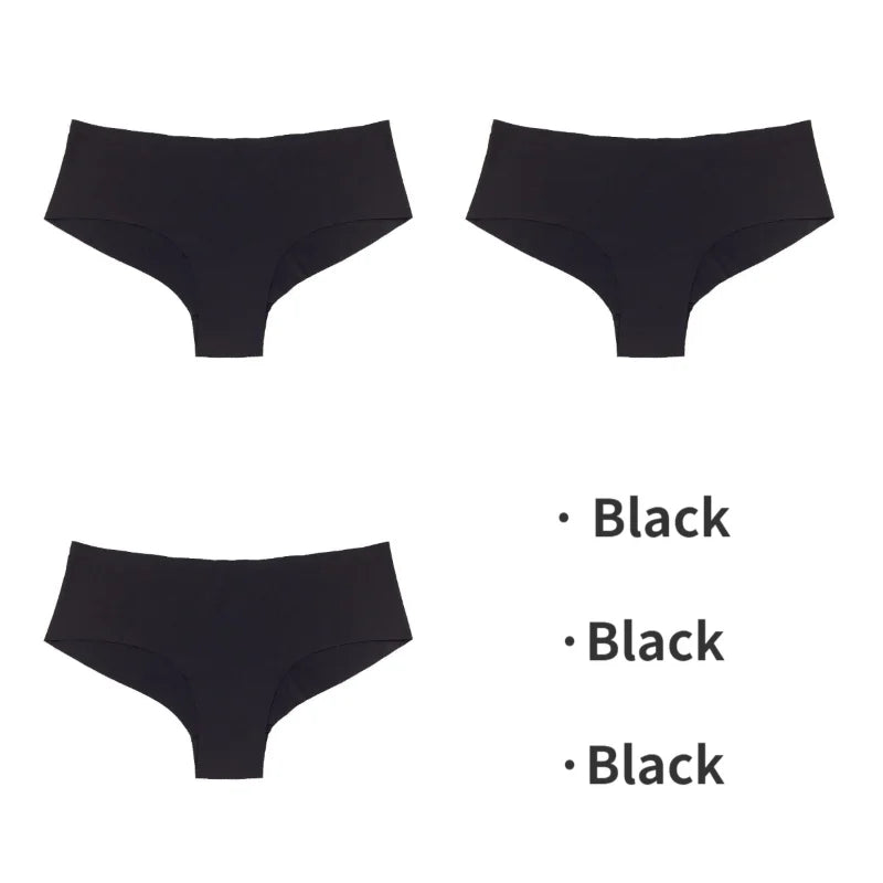 TrowBridge 3-teiliges Set Nahtlose Damen-Sportunterwäsche Atmungsaktive Unterwäsche Bequeme Slips für Mädchen Sexy Dessous Satin-Unterhosen