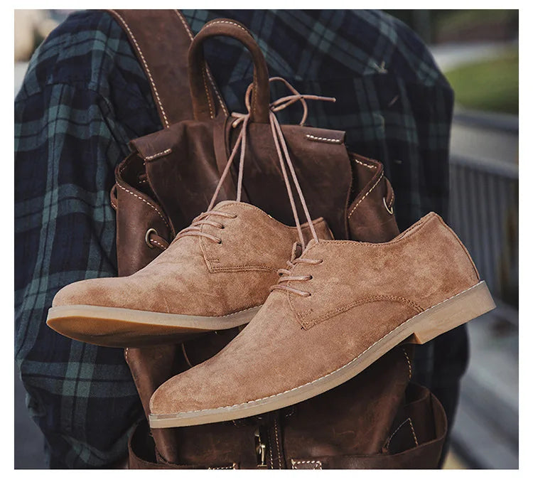 Men Shoes England Trend Casual Shoes Male Suede Oxford Boots Wedding Leather Dress Shoes Men Flats Zapatillas Hombre Plus Size