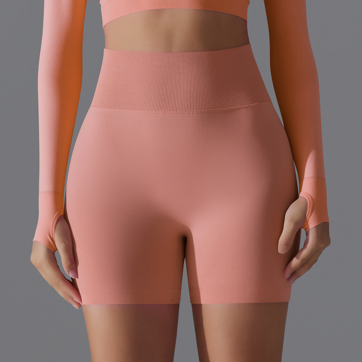 Summer High Waist Hip Lift Fitness Pants Women Sports Belly Contracting Cycling Tights Peach Hip Yoga Short - kinko Global Holdings inc
