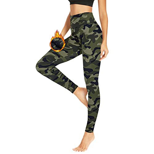 Velvet Padded Leggings High Waist Warm Hiking Workout Lady - kinko