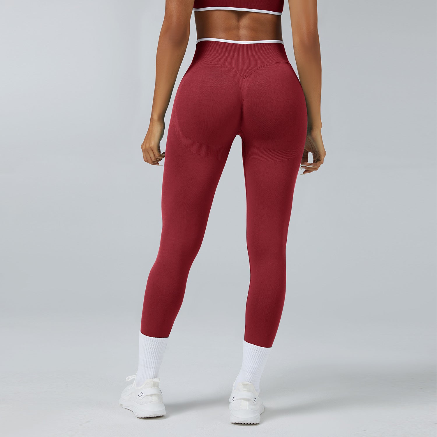 Seamless Knitted Tight High Waist Quick-drying Sports Yoga Pants - kinko