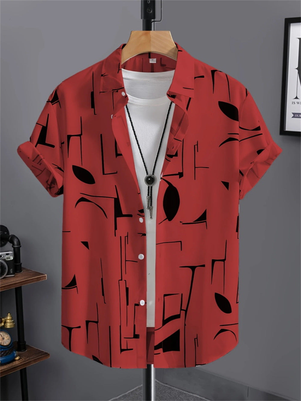 Men's 3D Printed All-matching Retro Fashion Shirt - kinko