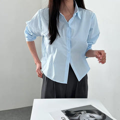 Women's Loose Petite Top Shirt - kinko
